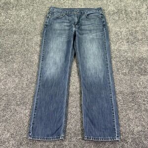 Levi's 514 Jeans Mens 36x32 Blue Straight Leg Denim Medium Wash Casual Workwear